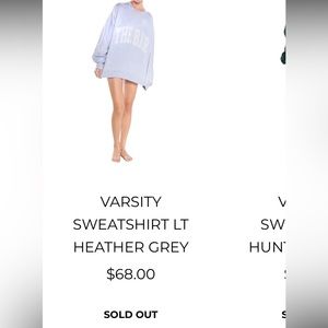 The bar varsity sweathirt nwt size L.